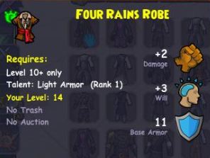 four rains robe stats