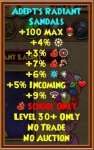 Aquila Crafted level 30 Adept's Radiant Sandals
