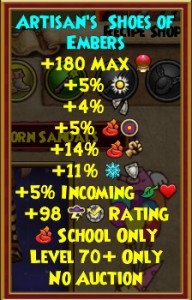 Wizard101 Fire Artisans Shoes of Embers