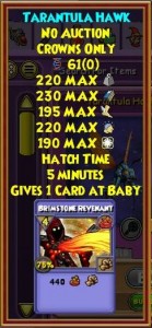 Tarantula Hawk Pet Stats