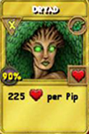 Dryad Treasure Card