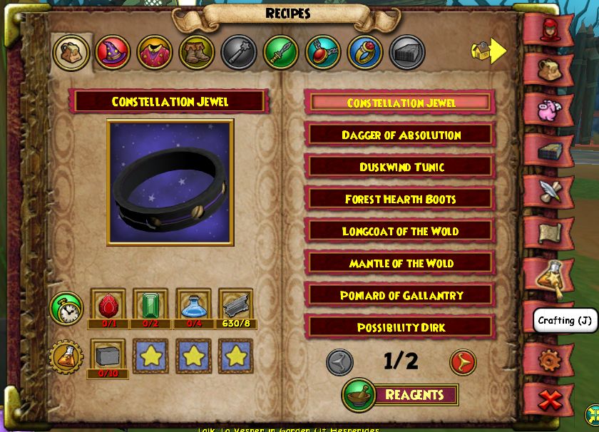 Crafting wizard101 spell book