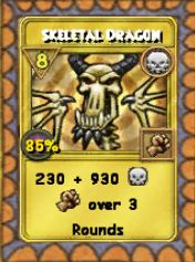 skeletal dragon treasure card
