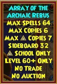 Array of the Arcchaic Rebus myth deck