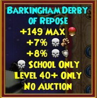 Barkingham Derby of Repose death hat l40