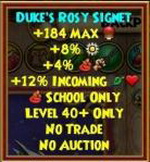Duke's Rosy Signet fire ring l40