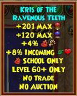 Kris of the Ravenous Teeth fire athame l60