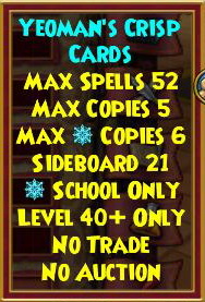 Yeoman's Crips Cards ice deck