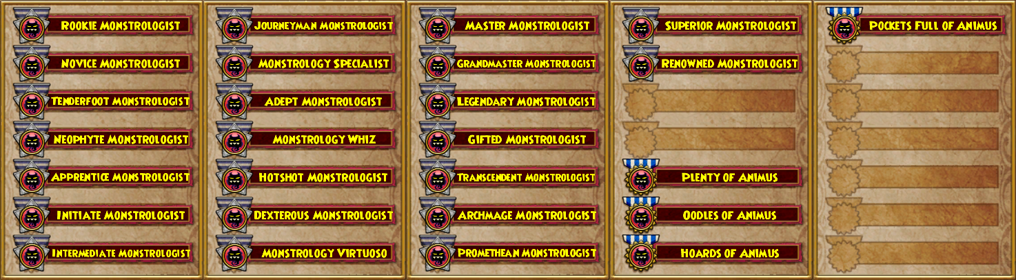 Monstrology Badges