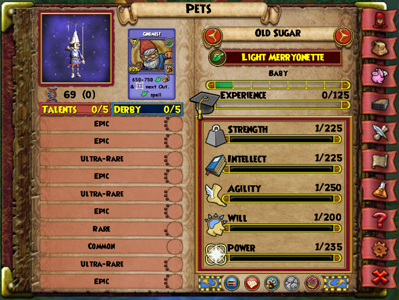 Elven Nightmare Pack - Light Pet Stats