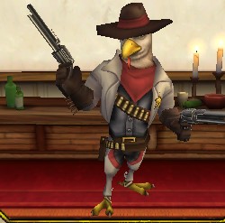 Rooster Cogburn, a chicken sheriff